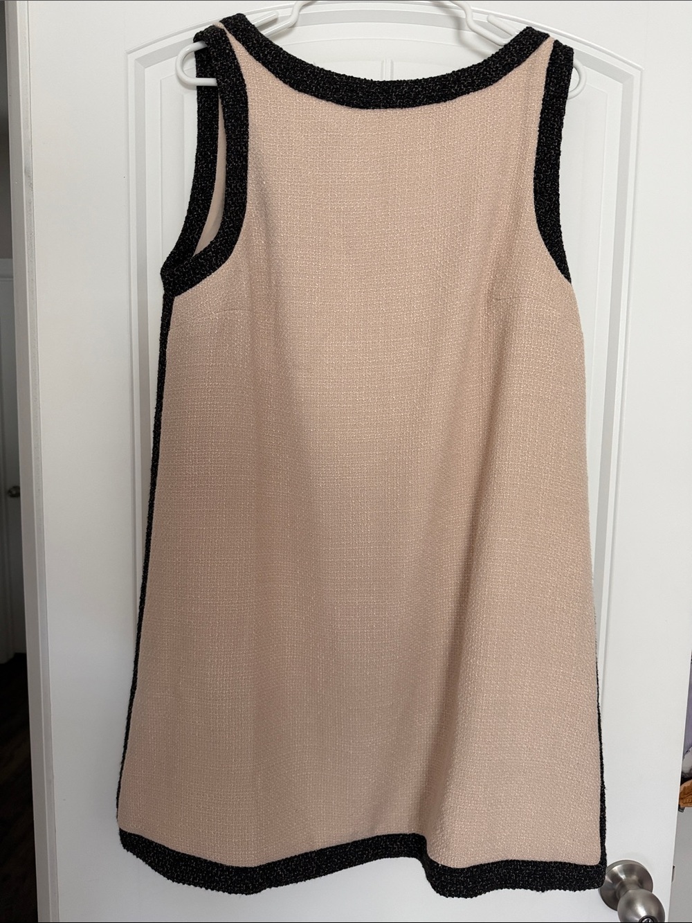 Vice Classic Cream Shift Dress with Black Trim